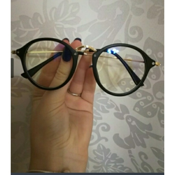 Matte Black & Gold Purple Tint Glasses - Picture 7 of 7